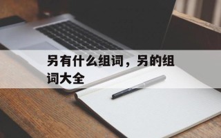 另有什么组词，另的组词大全