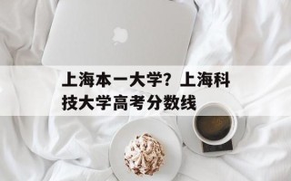 上海本一大学？上海科技大学高考分数线
