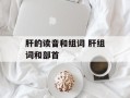肝的读音和组词 肝组词和部首