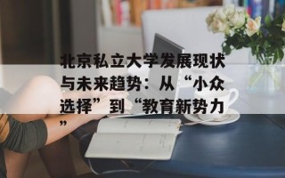 北京私立大学发展现状与未来趋势：从“小众选择”到“教育新势力”
