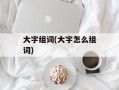 大字组词(大字怎么组词)