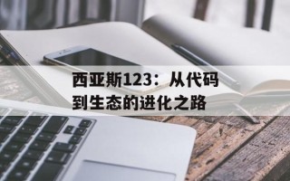 西亚斯123：从代码到生态的进化之路