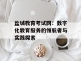 盐城教育考试网：数字化教育服务的领航者与实践探索