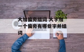 大加偏旁组词 大字加一个偏旁有哪些字并组词