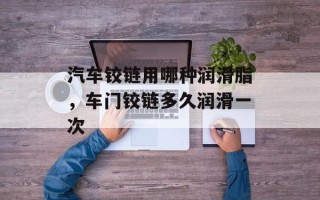 汽车铰链用哪种润滑脂，车门铰链多久润滑一次