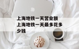 上海地铁一天营业额 上海地铁一天最多花多少钱