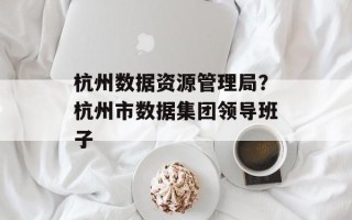 杭州数据资源管理局？杭州市数据集团领导班子