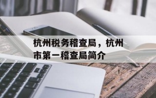 杭州税务稽查局，杭州市第一稽查局简介