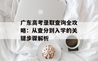广东高考录取查询全攻略：从查分到入学的关键步骤解析