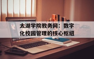 太湖学院教务网：数字化校园管理的核心枢纽