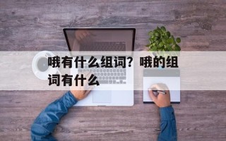 哦有什么组词？哦的组词有什么
