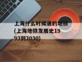 上海什么时候通的地铁(上海地铁发展史1993到2030)
