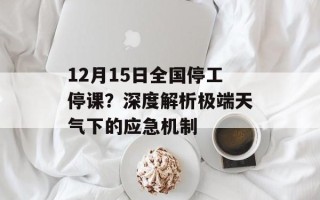 12月15日全国停工停课？深度解析极端天气下的应急机制
