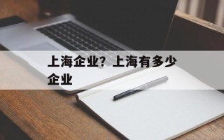 上海企业？上海有多少企业
