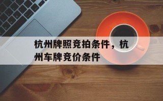 杭州牌照竞拍条件，杭州车牌竞价条件