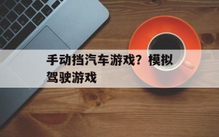 手动挡汽车游戏？模拟驾驶游戏
