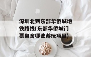 深圳北到东部华侨城地铁路线(东部华侨城门票包含哪些游玩项目)