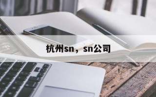 杭州sn，sn公司