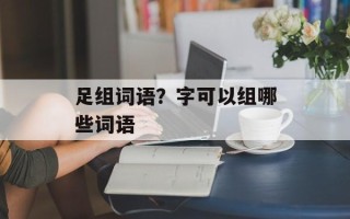 足组词语？字可以组哪些词语