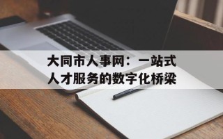 大同市人事网：一站式人才服务的数字化桥梁