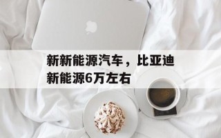 新新能源汽车，比亚迪新能源6万左右