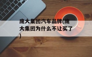 庞大集团汽车品牌(庞大集团为什么不让买了)
