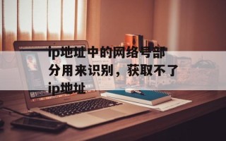 ip地址中的网络号部分用来识别，获取不了ip地址