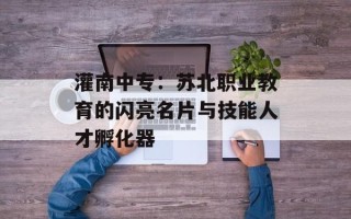 灌南中专：苏北职业教育的闪亮名片与技能人才孵化器
