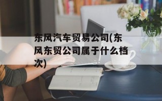 东风汽车贸易公司(东风东贸公司属于什么档次)