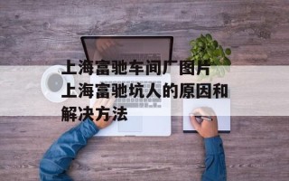上海富驰车间厂图片 上海富驰坑人的原因和解决方法