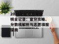 2025年福建高考放榜全记录：查分攻略、分数线解析与志愿填报指南