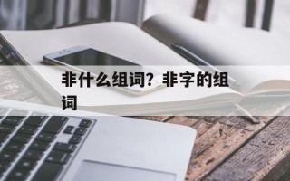 非什么组词？非字的组词