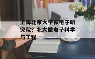 上海北京大学微电子研究院？北大微电子科学与工程