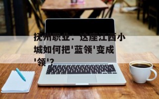 抚州职业：这座江西小城如何把'蓝领'变成'领'？