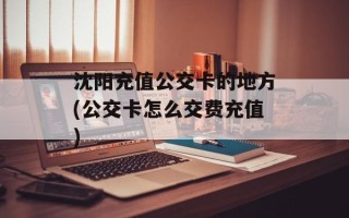 沈阳充值公交卡的地方(公交卡怎么交费充值)