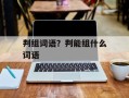 判组词语？判能组什么词语