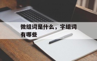 微组词是什么，字组词有哪些