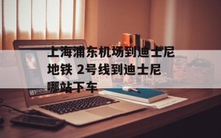 上海浦东机场到迪士尼地铁 2号线到迪士尼哪站下车