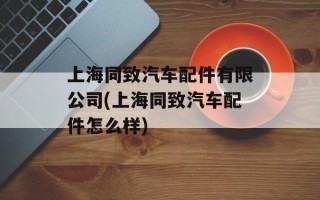上海同致汽车配件有限公司(上海同致汽车配件怎么样)