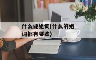 什么能组词(什么的组词都有哪些)