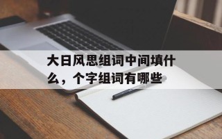 大日风思组词中间填什么，个字组词有哪些