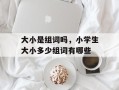 大小是组词吗，小学生大小多少组词有哪些