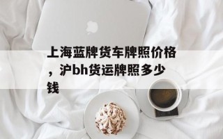 上海蓝牌货车牌照价格，沪bh货运牌照多少钱