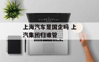 上海汽车是国企吗 上汽集团归谁管