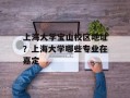 上海大学宝山校区地址？上海大学哪些专业在嘉定