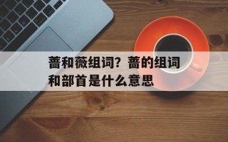 蔷和薇组词？蔷的组词和部首是什么意思