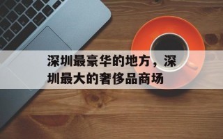 深圳最豪华的地方，深圳最大的奢侈品商场