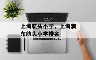 上海航头小学，上海浦东航头小学排名