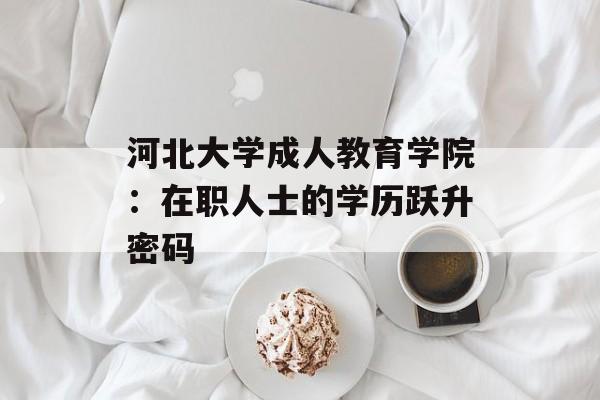 河北大学成人教育学院：在职人士的学历跃升密码-第1张图片-